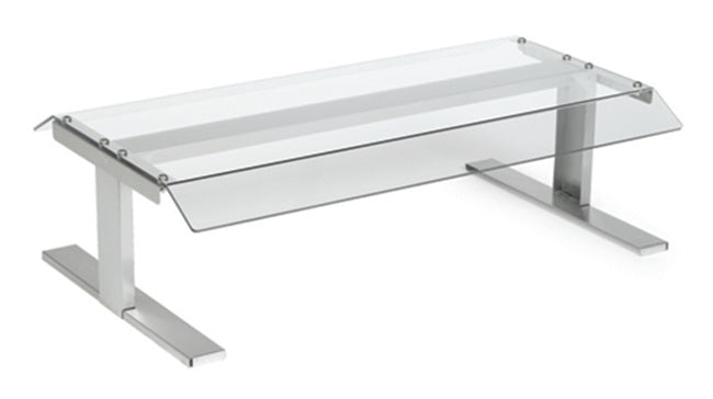 Nemco 8045W-CGD Polycarbonate Pass-Thru Flat-Top Canopy Sneeze Guard 36"W x 17-1/2"D x 8-3/4"H - Clear - fits 8045W Series Roller Grill