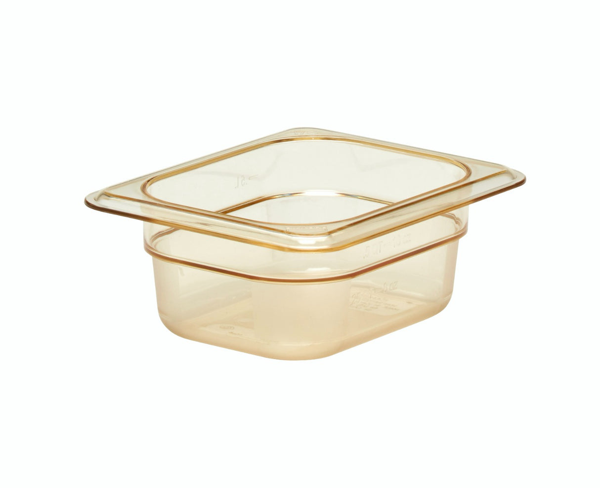 Cambro 24HP150 High Heat Food Pan  1/2 Size 4" Deep Amber