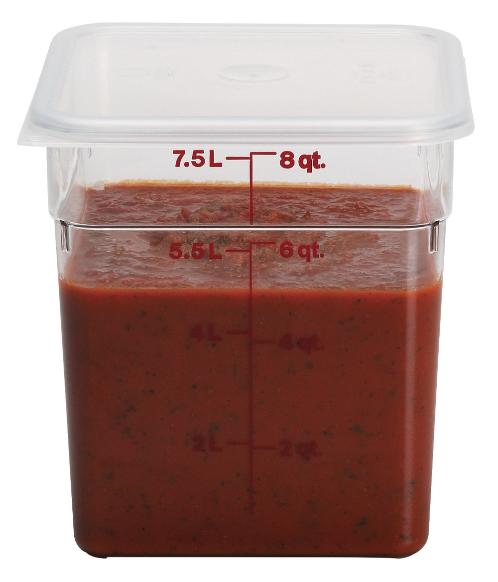 Cambro 8SFSCW135 Food Storage Container, Square, Camwear 8 qt.