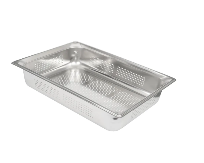 Vollrath 90043 Super Pan 3 Full Size Perforated Steam Table Food Pan - Stainless Steel - 6/Case