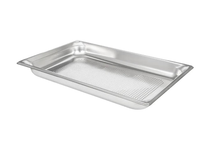 Vollrath 90053 Super Pan 3 Full Size Perforated Steam Table Food Pan - Stainless Steel- 6/Case