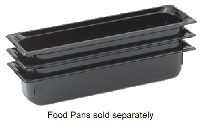 Vollrath 9052420 Super Pan High-Temp Plastic Food Pan 2-1/2" Deep - 1/2 Size Long - Black