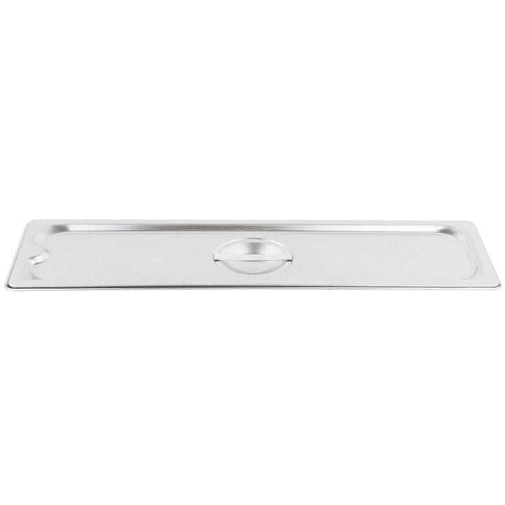 Vollrath 93500 Super Pan Stainless Steel Steam Table Flat SoCover Food Pan Cover - 1/2 Size Long