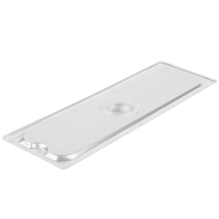 Vollrath 93500 Super Pan Stainless Steel Steam Table Flat SoCover Food Pan Cover - 1/2 Size Long