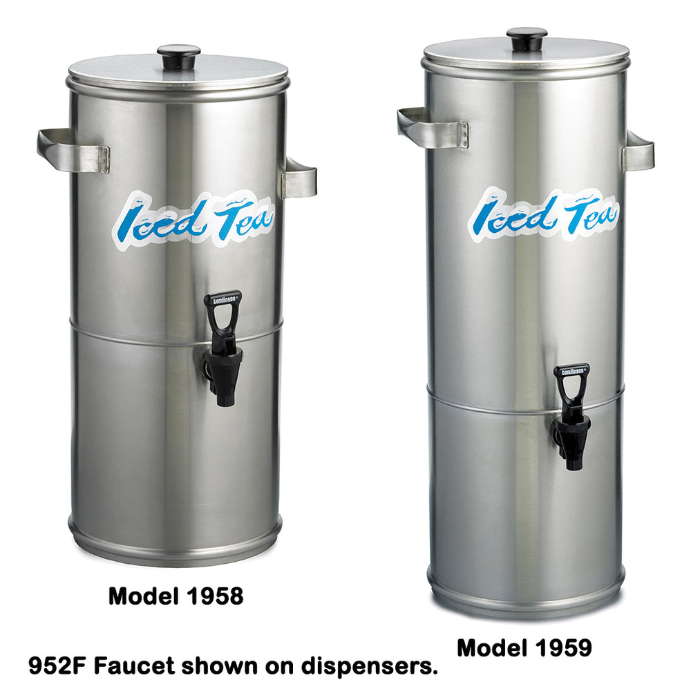 TableCraft 952F Tomlinson Black Heavy Duty Replacement Faucet - fits 1958 & 1959 Beverage Dispensers