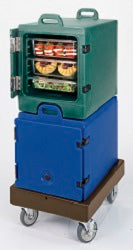 Cambro UPC300186 Ultra Pan Carrier Front Loading Insulated Food Pan Carrier 17" 36 qt. - Navy Blue - (4) Full Size 2-1/2" Deep Pan Capacity