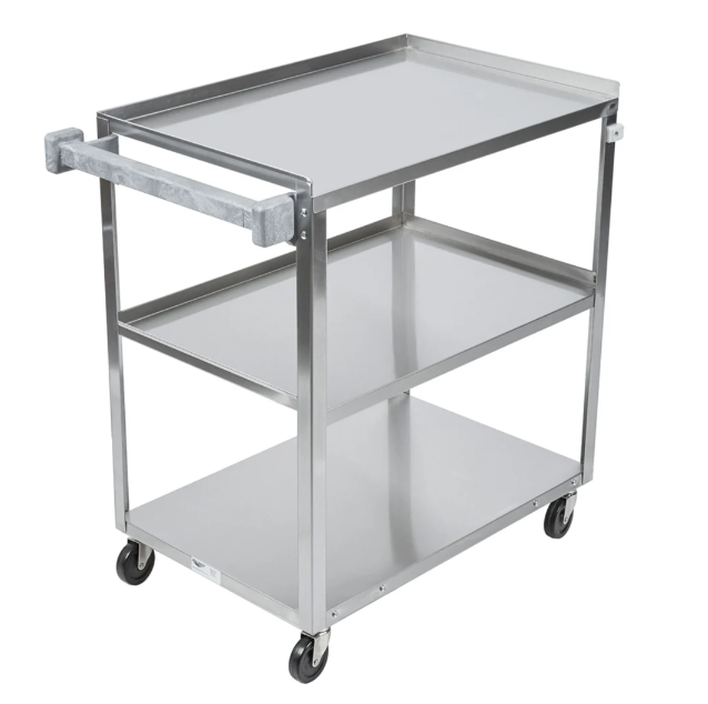 Vollrath 97121 3 Level Stainless Utility Cart w/ 300 lb Capacity, Raised Ledges