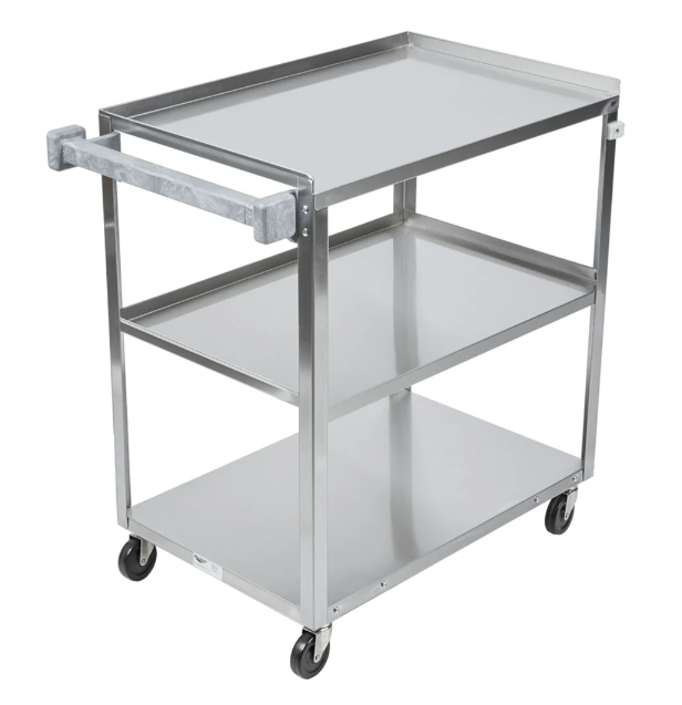Vollrath 97126 3 Level Stainless Utility Cart w/ 400 lb Capacity, Raised Ledges