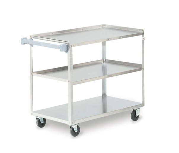 Vollrath 97140 3 Level Stainless Utility Cart w/ 500 lb Capacity, Raised Ledges