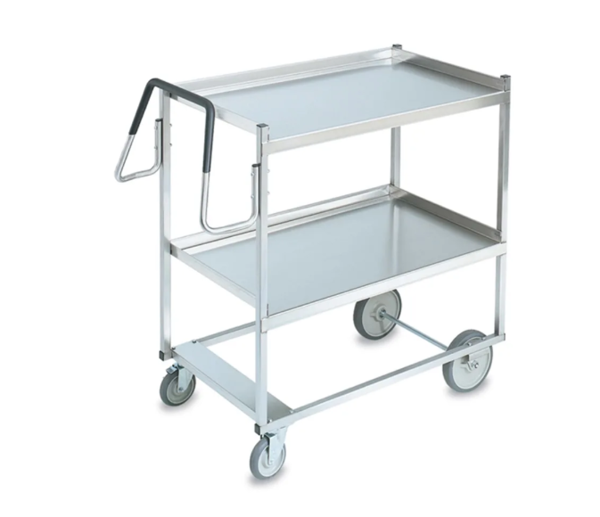 Vollrath 97202 2 Level Stainless Utility Cart w/ 900 lb Capacity, Raised Ledges
