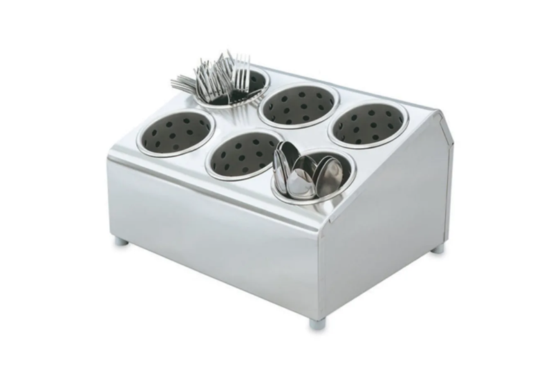 Vollrath 97241 Cutlery Dispenser - 6 Cylinder, 14 7/8x11 1/2x8 1/2" Stainless
