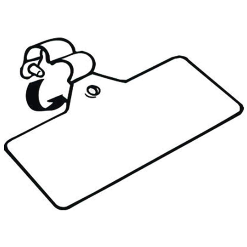 Hubert 98664 Fold-N-Hold Clear Plastic Clip-On Label Holder 3"L