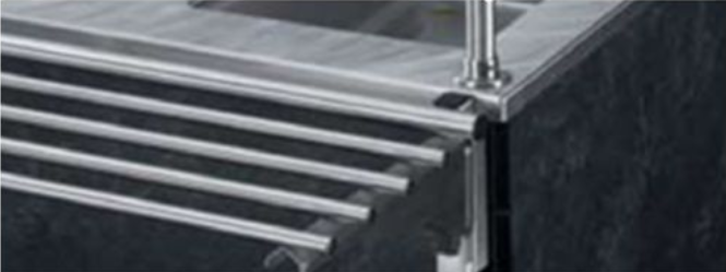 Vollrath 9882005-2-C Customer Side 74" Tray Slide Tubular Stainless