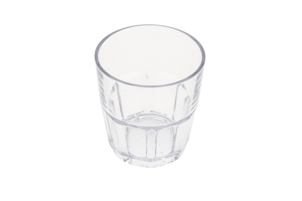 GET 9909-1-CL Bahama SAN Plastic Stackable Paneled Rock Tumbler 9 oz. - Clear - 24/Case