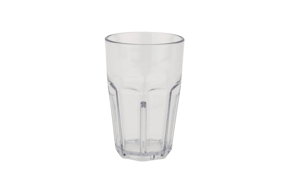 GET 9910-1-CL Bahama SAN Plastic Stackable Paneled Double Rock Tumbler 10 oz. - 24/Case