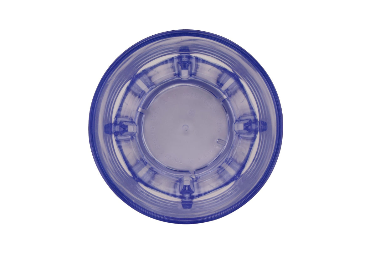 GET 9912-1-BL Bahama SAN Plastic Stackable Paneled Double Rocks Tumbler 12 oz. - Blue - 72/Case