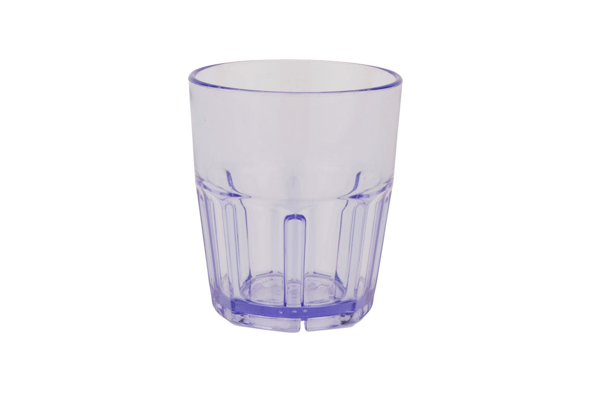 GET 9912-1-BL Bahama SAN Plastic Stackable Paneled Double Rocks Tumbler 12 oz. - Blue - 72/Case