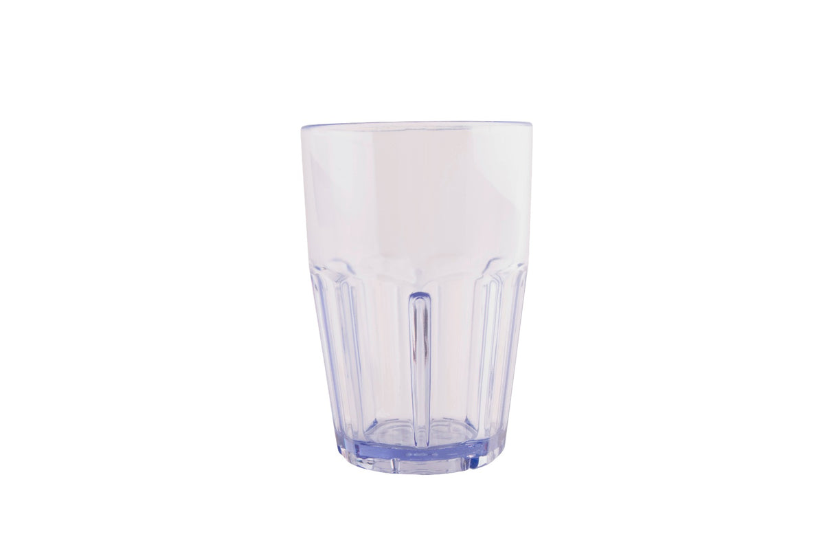 GET 9914-1-BL Bahama SAN Plastic Stackable Paneled Double Rocks Tumbler 14 oz. - Blue - 72/Case