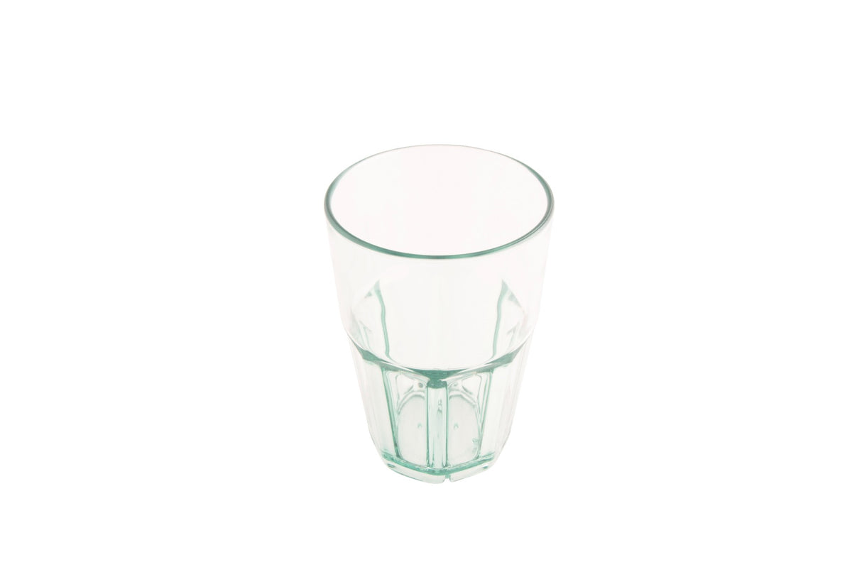GET 9914-1-JA Bahama SAN Plastic Stackable Paneled Double Rocks Tumbler 14 oz. - Jade - 72/Case
