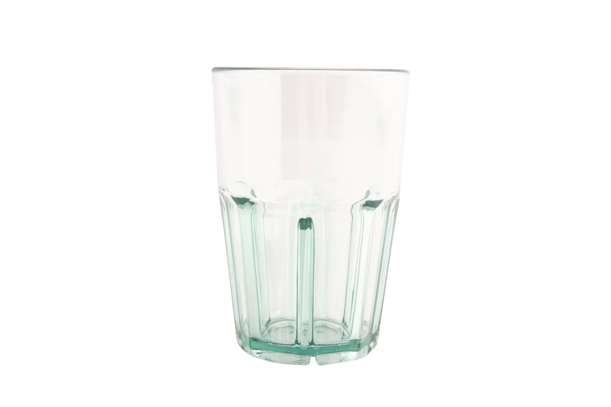 GET 9914-1-JA Bahama SAN Plastic Stackable Paneled Double Rocks Tumbler 14 oz. - Jade - 72/Case
