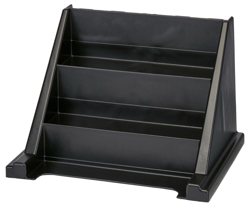 Cambro 9RS9110 Versa Condiment Organizer Rack with 9 Bins - Black