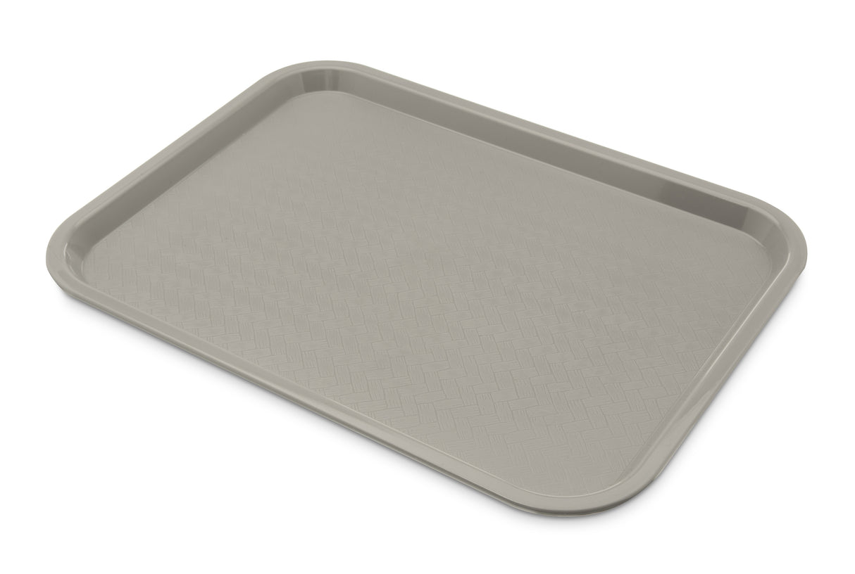 Carlisle CT121623 Cafe Polypropylene Fast Food Cafeteria Tray 12" x 16" - Gray - 24/Case