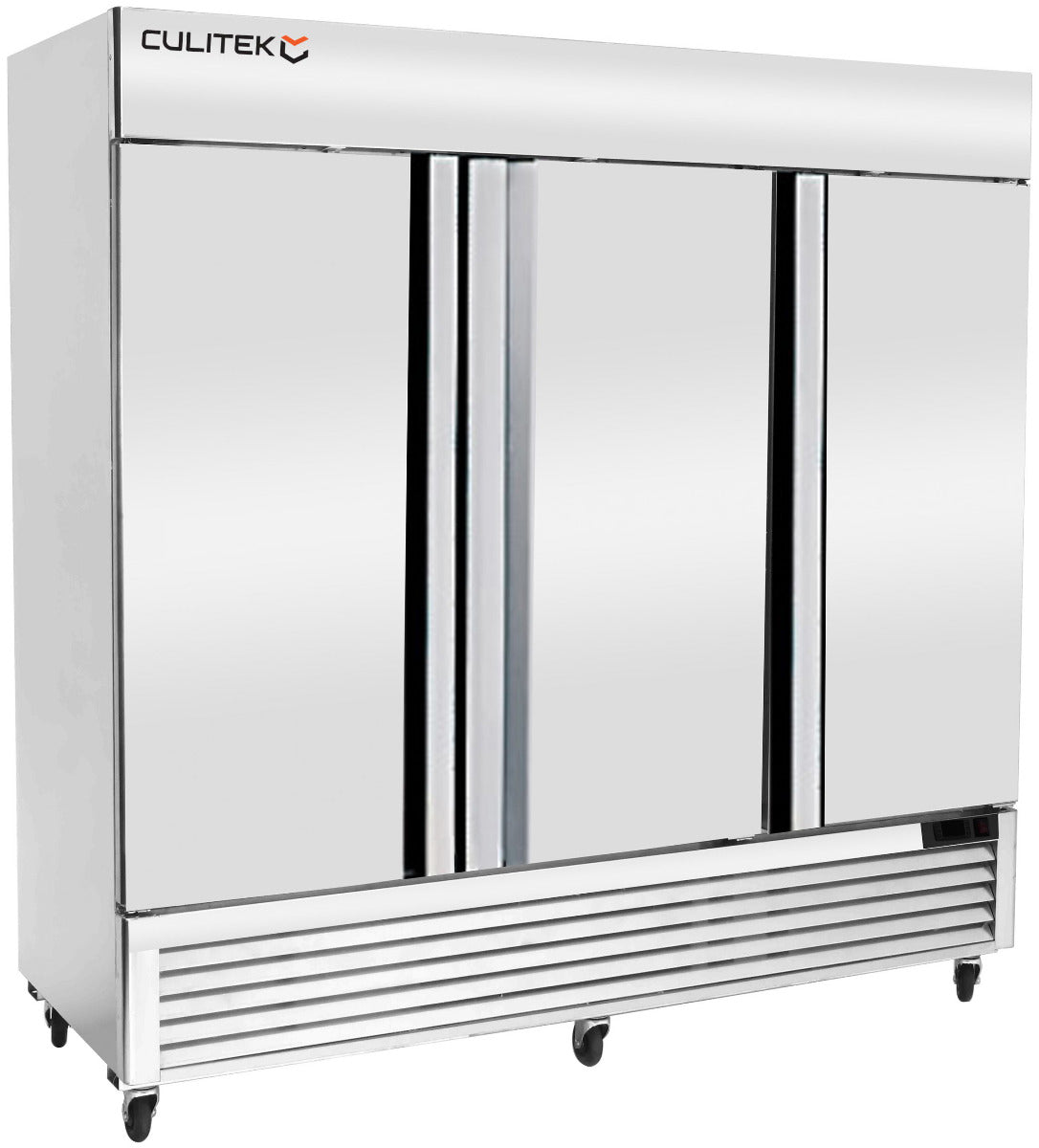 R3SS 3 section commercial reach in refrigerator stainless steel