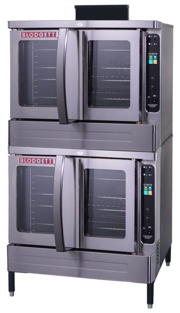Blodgett DFG-200 DBL Double-Deck Full Size Bakery Depth Dual Flow Natural Gas Convection Oven with Artisan Touchscreen Controls - 120,000 BTU