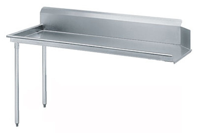 Clearance Advance Tabco DTC-S30-84L Stainless Steel Straight Clean Dishtable 83" - Right-to-Left - Customized with Start/Stop Switch for Dishwasher