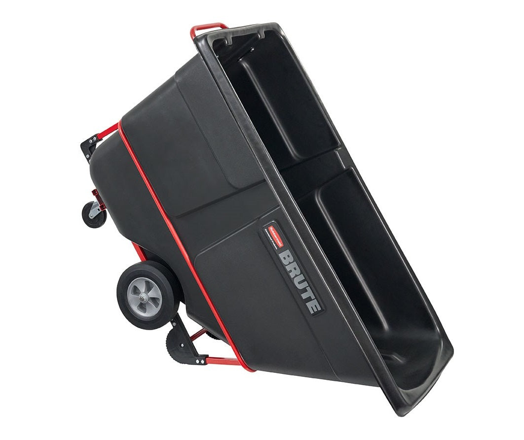 Rubbermaid FG131500BLA Rotomolded Open Top Utility Duty Tilt Truck / Trash Cart - Black - 1 cu. yd. (1250 lb. Capacity)
