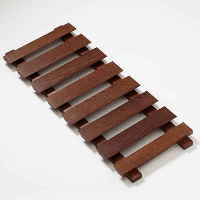 American Metalcraft GR1435 Wooden Hanging Bar Glass Rack 14" x 35" - Walnut