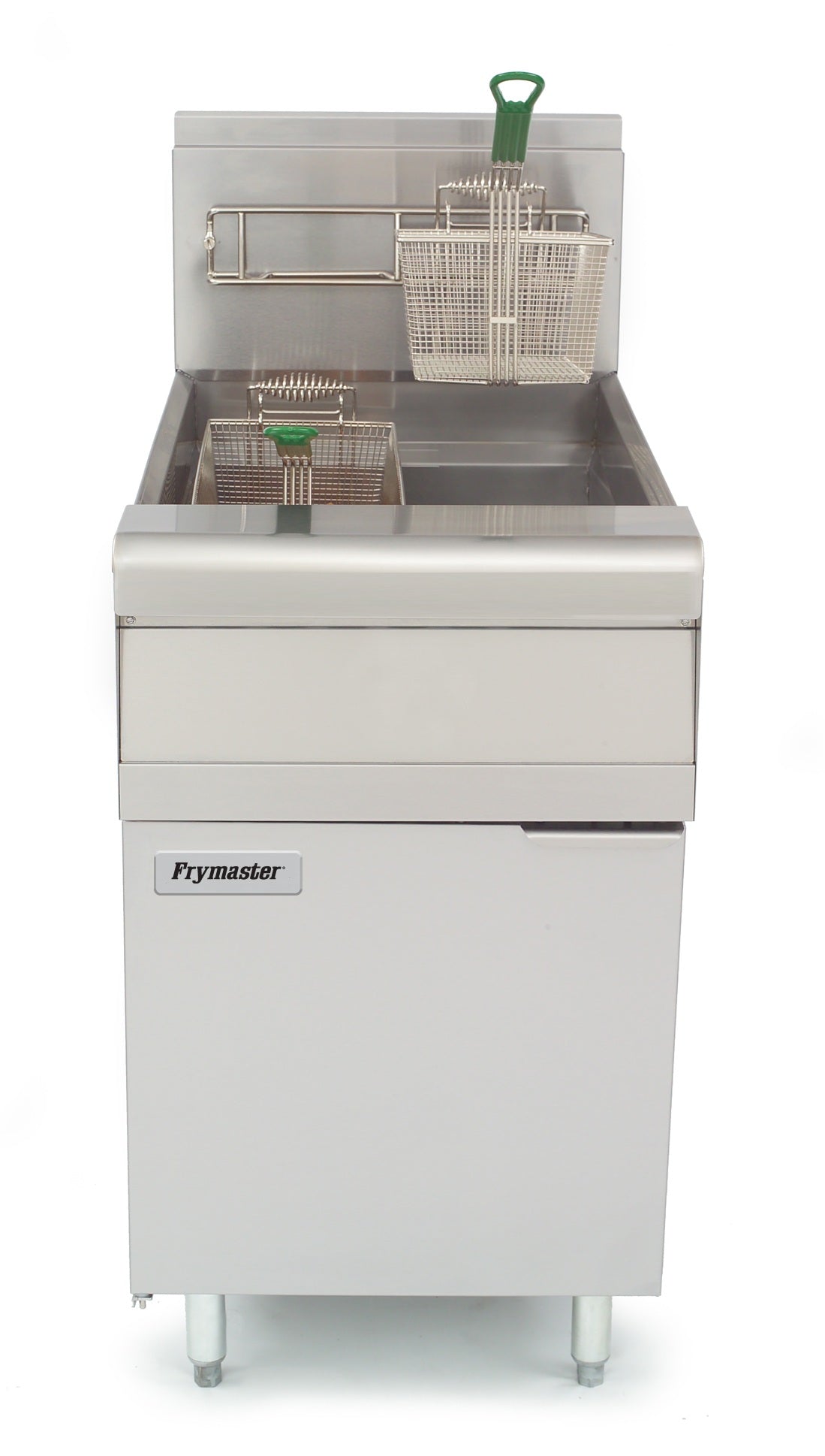 Frymaster MJ1CF One Bank Natural Gas Floor Fryer 20-3/4" - Holds 80 lb. - 150,000 BTU