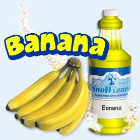 SnoWizard QBAN Snow Cone Syrup Flavor Concentrate 1 qt. - Banana
