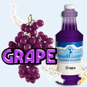 SnoWizard QGRA Snow Cone Syrup Flavor Concentrate 1 qt. - Grape