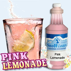 SnoWizard QPKLEM Snow Cone Syrup Flavor Concentrate 1 qt. - Pink Lemonade