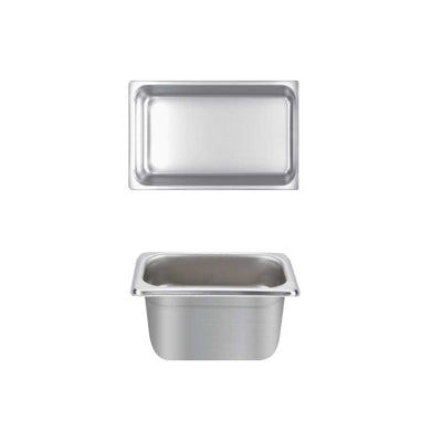 Thunder Group STPA4194 Anti-Jam Stainless Steel Steam Table Food Pan 4" Deep - 1/9 Size