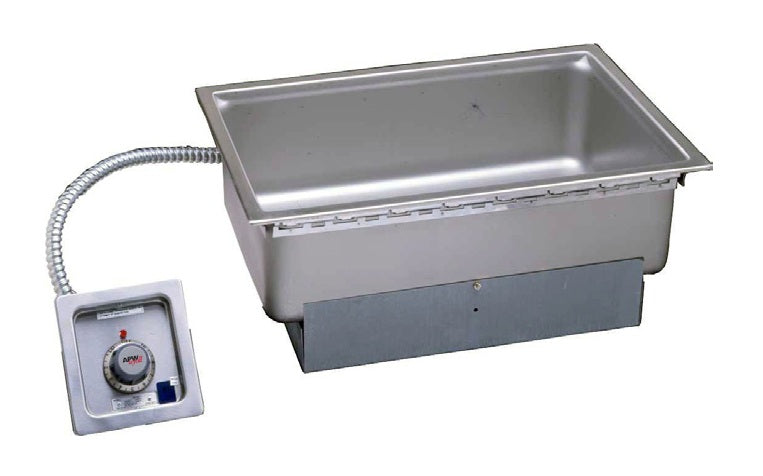 APW Wyott TM-90 ULS Top-Mount 1-Well Uninsulated Drop-In Food Warmer with Thermostatic Control and without Drain - Holds (1) 12" x 20" Pan - 120v