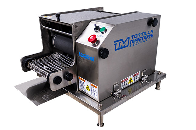 Tortilla Masters TM105 Ventura Flex Countertop Corn Tortilla Machine with 6" Cutter and Manual Controls- 120V, 60W
