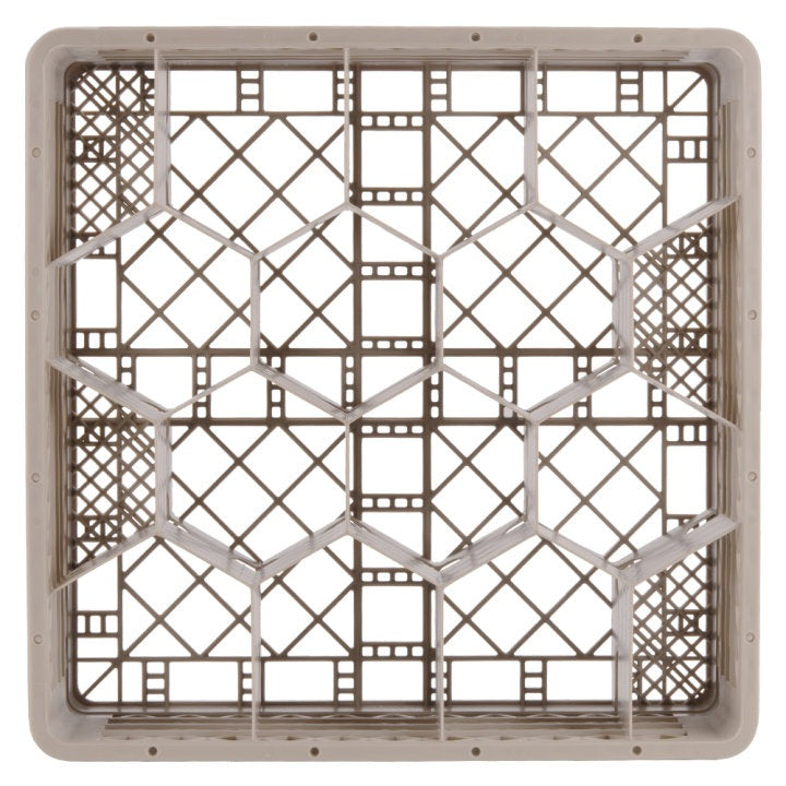 Vollrath TR18JJJ Traex Rack Max 12-Compartment Glass/Stemware Rack with (3) Extenders - Beige - 2/Case