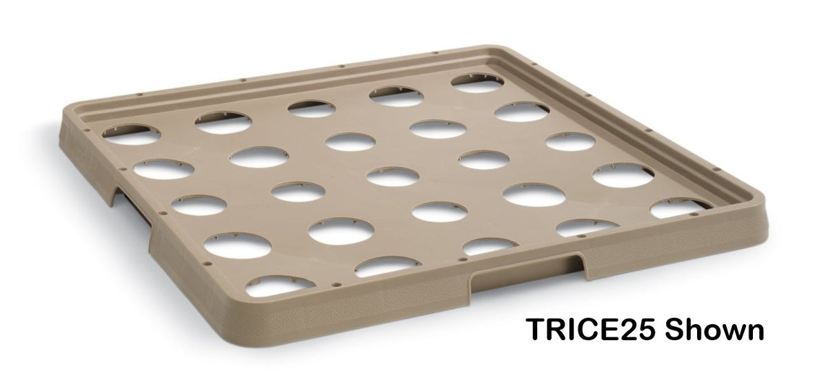 Vollrath TRICE16 Traex Rack-Master 16-Compartment Full Size Gravity Fed Glass Rack Ice Filler - Beige - 3/Case