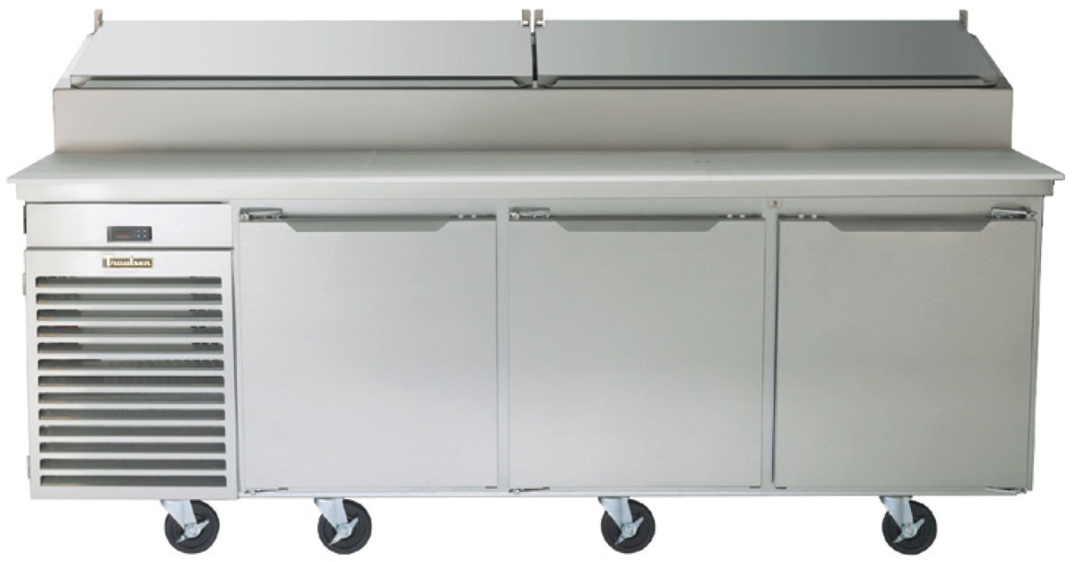 Traulsen TS090HT Pizza Prep/Salad Refrigerated Counter Three Door 90" - 115V