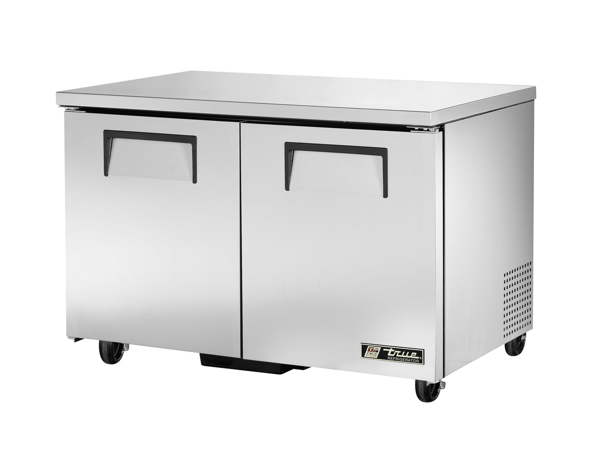 True TUC-48-HC 2-Section 2 Solid Door Undercounter Refrigerator 48" - 12 cu. ft. - 115v