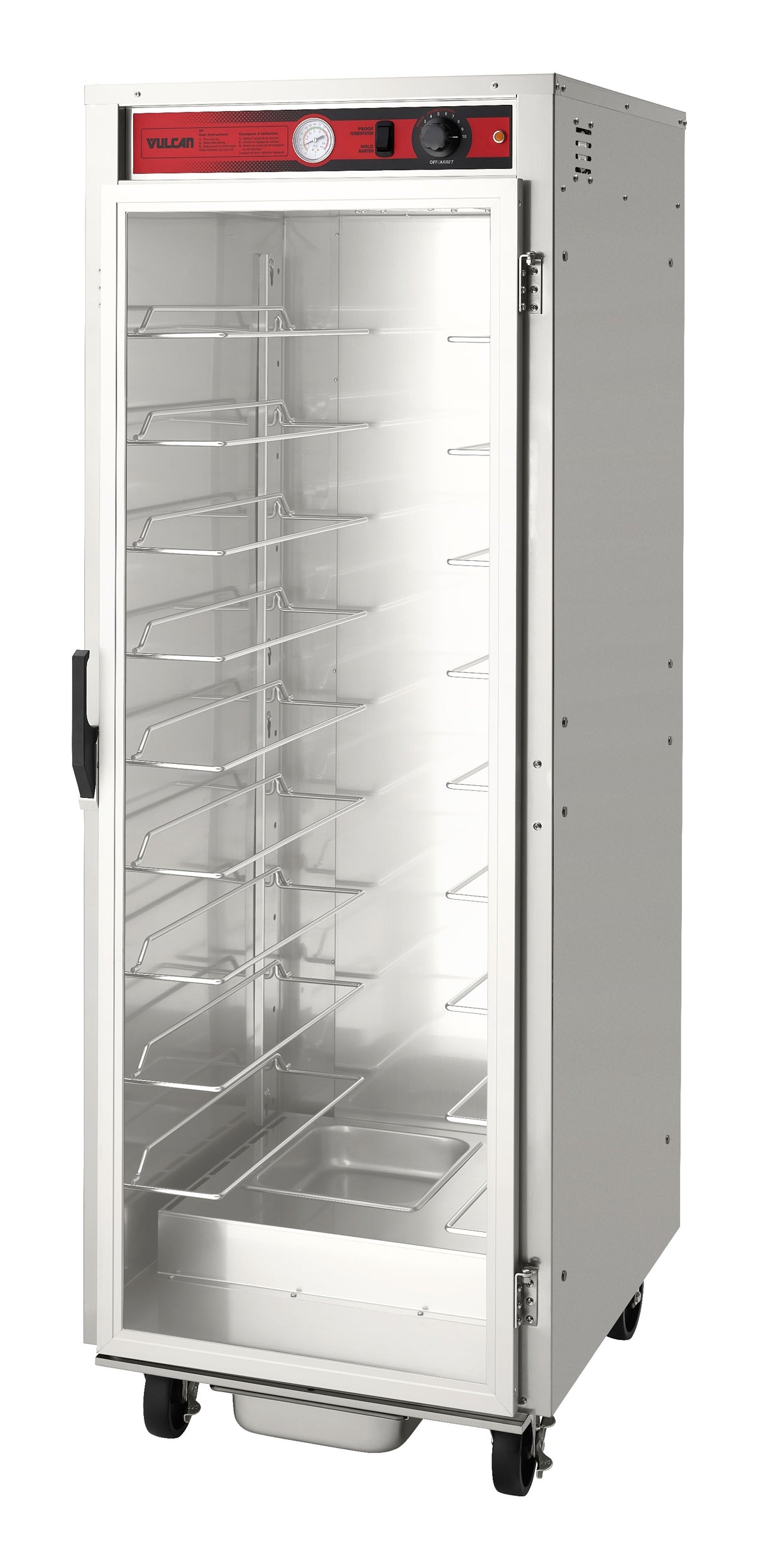 Vulcan VP18-1M3ZN Mobile Non-Insulated Heated Holding & Proofing Cabinet 71"H - Holds (18) 18" x 26" x 1" Sheet Pans - 120v
