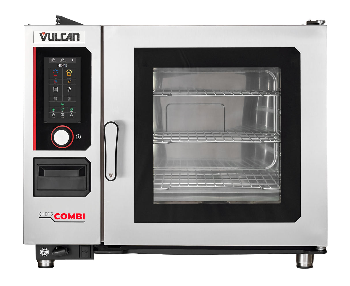 Vulcan CHEF-62G Chef'sCombi 6-Level Full Size Natural Gas / Steam Generator Combi Oven - 112,601 BTU - 120v