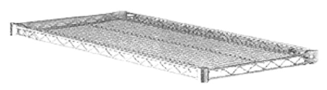 Metro A1848NS Super Adjustable Super Erecta Polished Stainless Steel Industrial Wire Shelf 48" x 18"