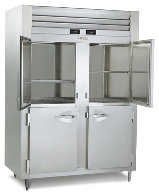 Traulsen ADH232WUT-HHS Spec-Line 2-Section 4 Solid Half Door Dual Temp Reach-In Refrigerator / Heated Holding Cabinet 58" - 46.86 cu. ft.