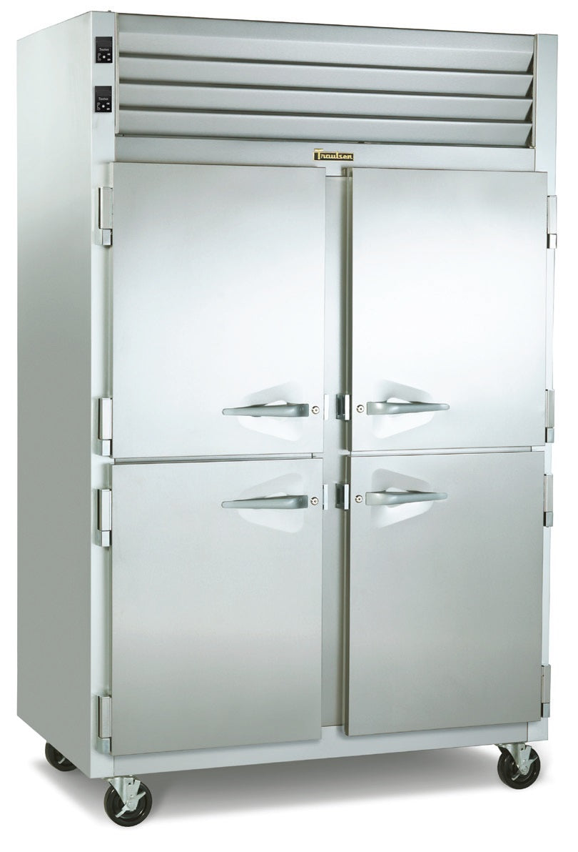 Traulsen ADT232DUT-HHS Spec-Line 2-Section 4 Solid Half Door Dual Temp Reach-In Refrigerator / Freezer 48" - 37.72 cu. ft.