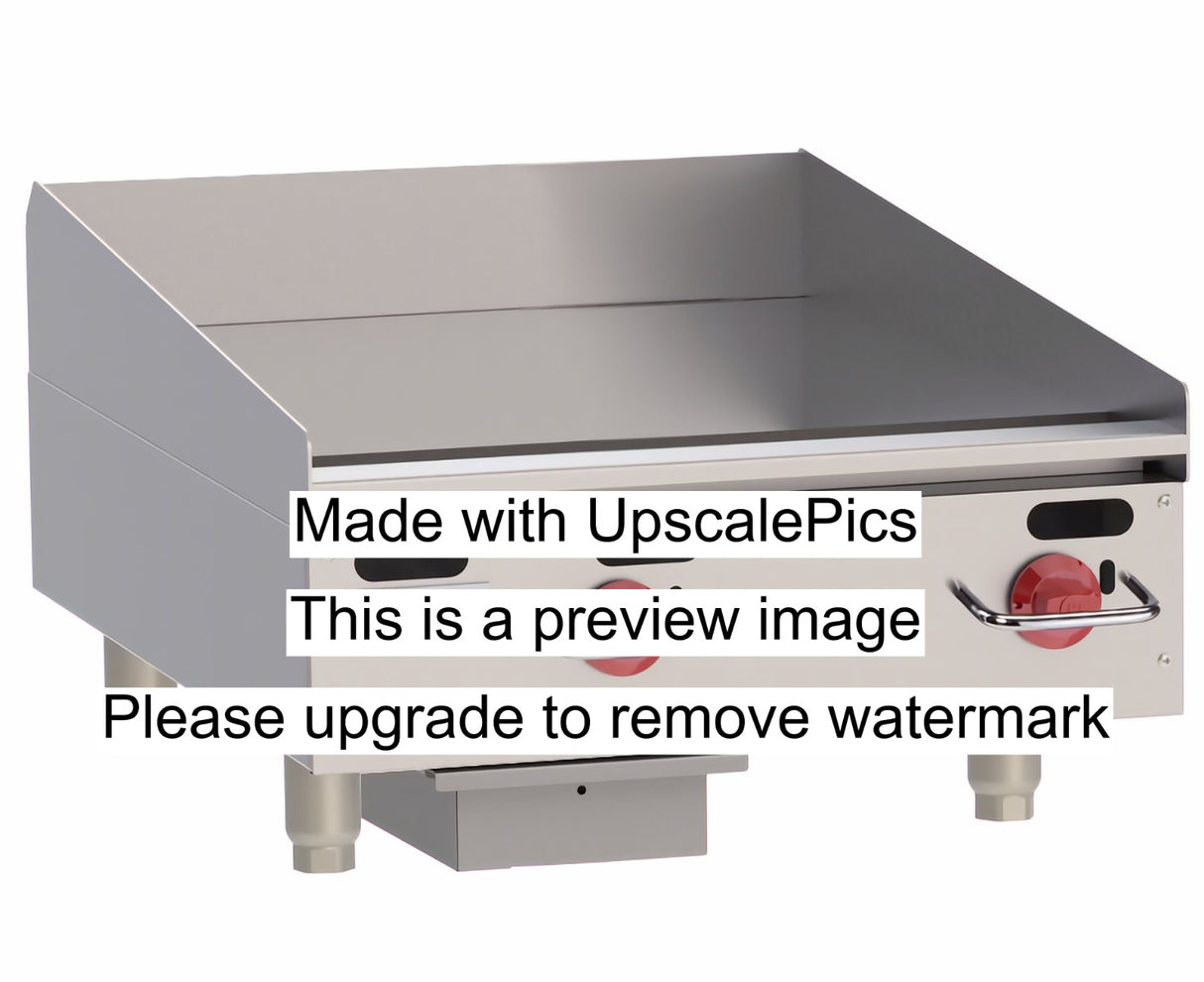 Wolf AGM24-101 - Countertop Heavy Duty Gas Griddle w/ 2 Manual Controls 24" NG - 54,000 BTU