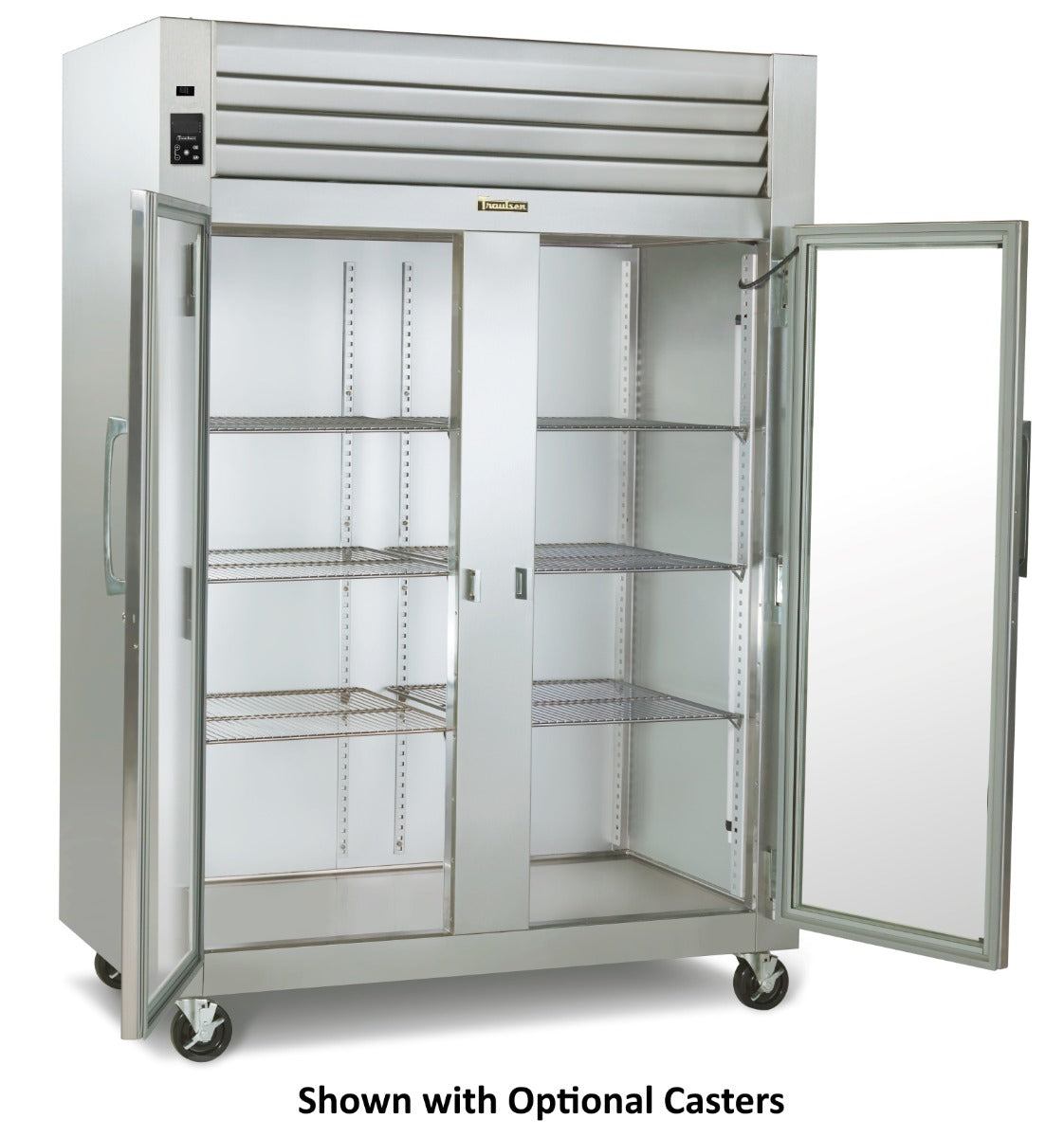 Traulsen AHF232W-FHG Spec-Line 2-Section 2 Glass Door Reach-In Heated Holding Cabinet 58" - 51.41 cu. ft.