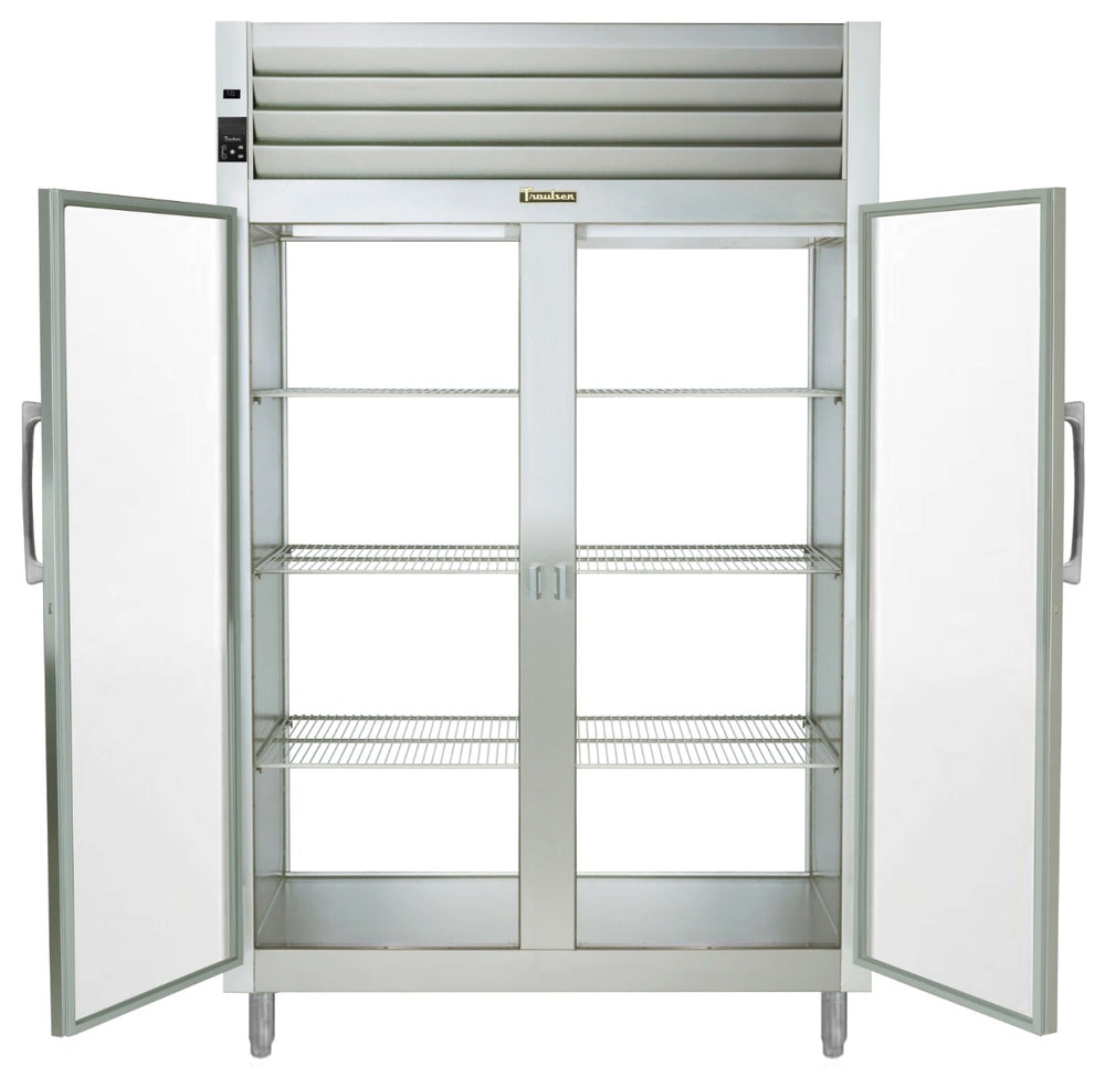 Traulsen AHF232WP-FHG Spec-Line 2-Section 2 Glass Door Reach-In Pass-Thru Heated Holding Cabinet 58" - 55.13 cu. ft.